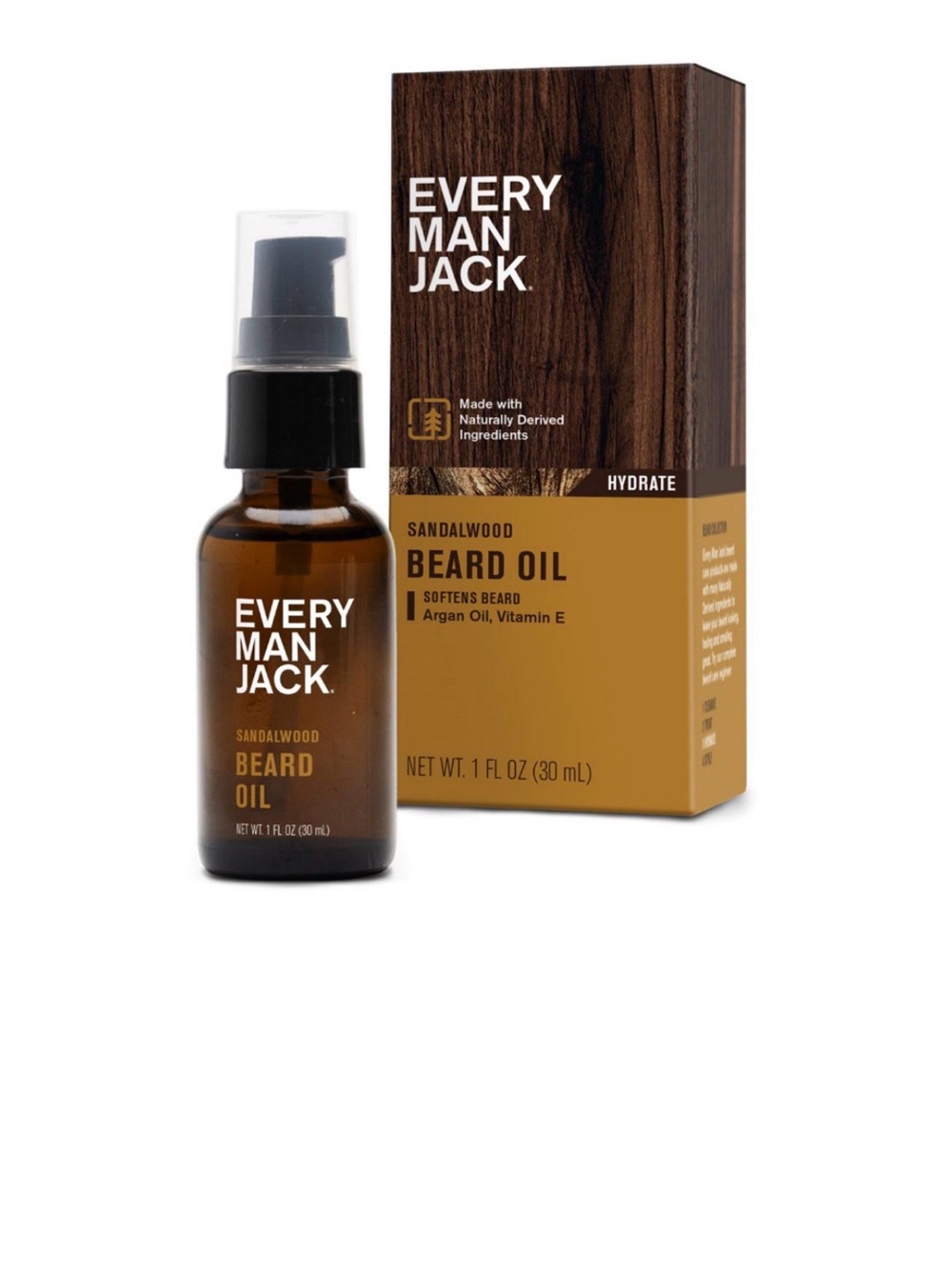 Every Man Jack |  Sandalwood Beard Oil - 3 Pack 1 Fl.Oz Each